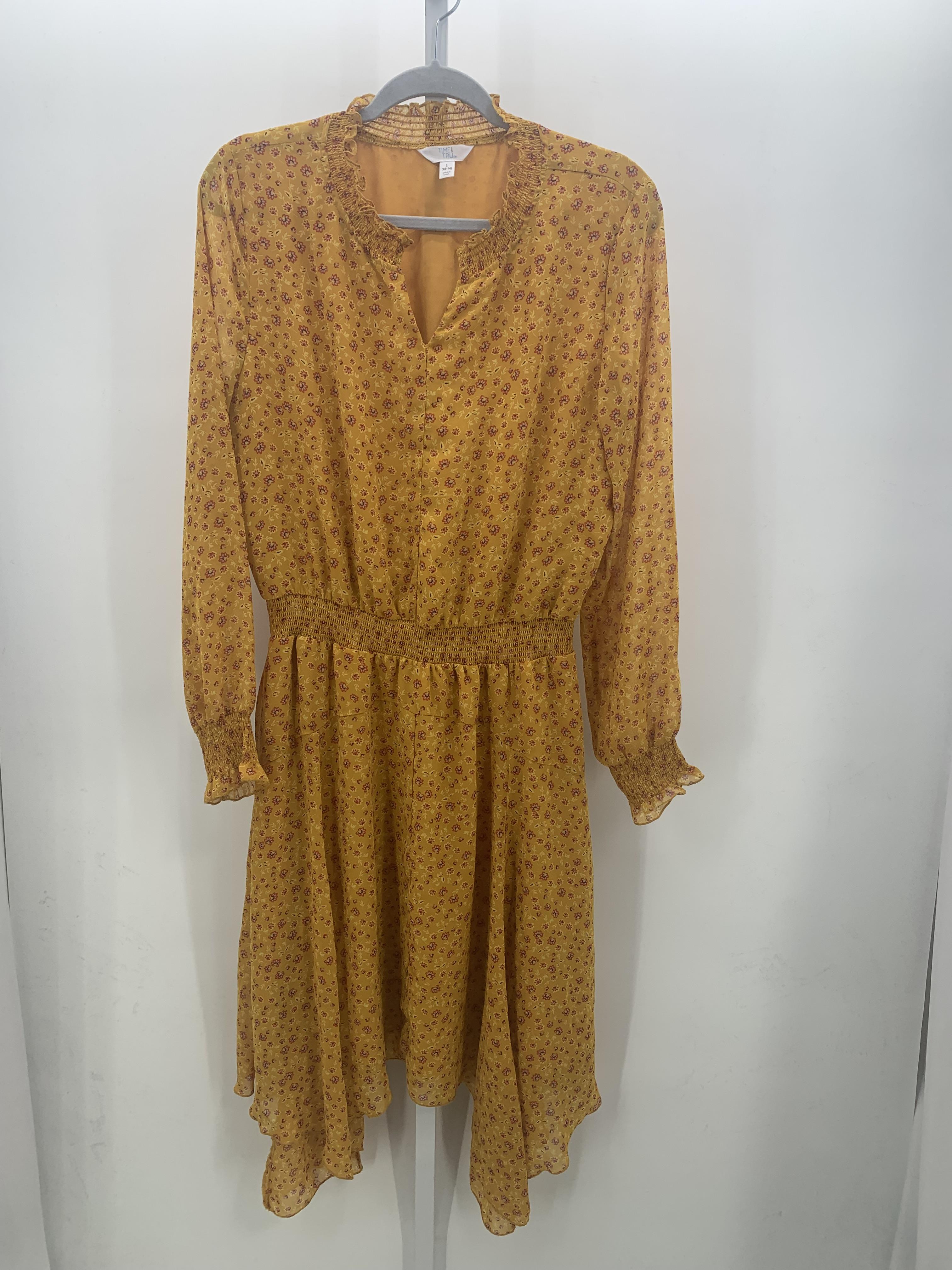 Time and Tru Size Large Misses Long Sleeve Dress