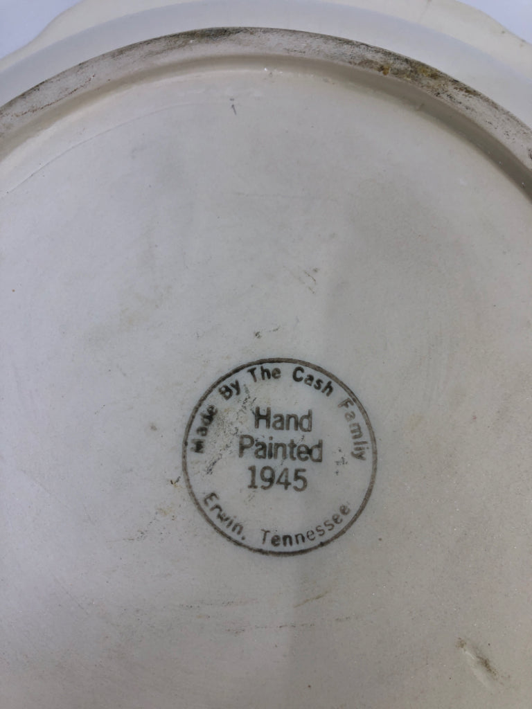 VTG BLUE FLOWERED CERAMIC PITCHER & BASIN.