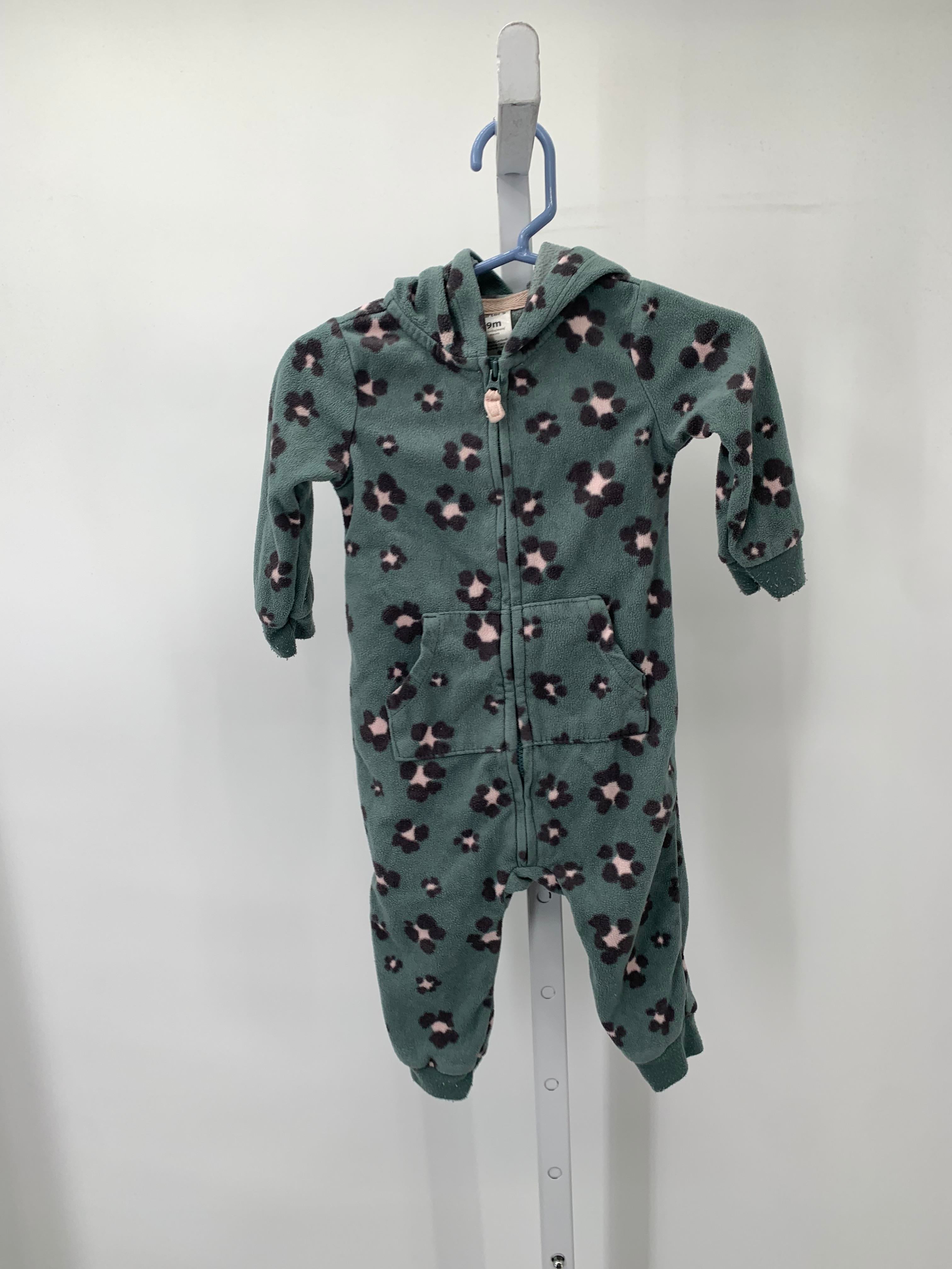 Carters Size 9 Months Girls Long Slv. Romper