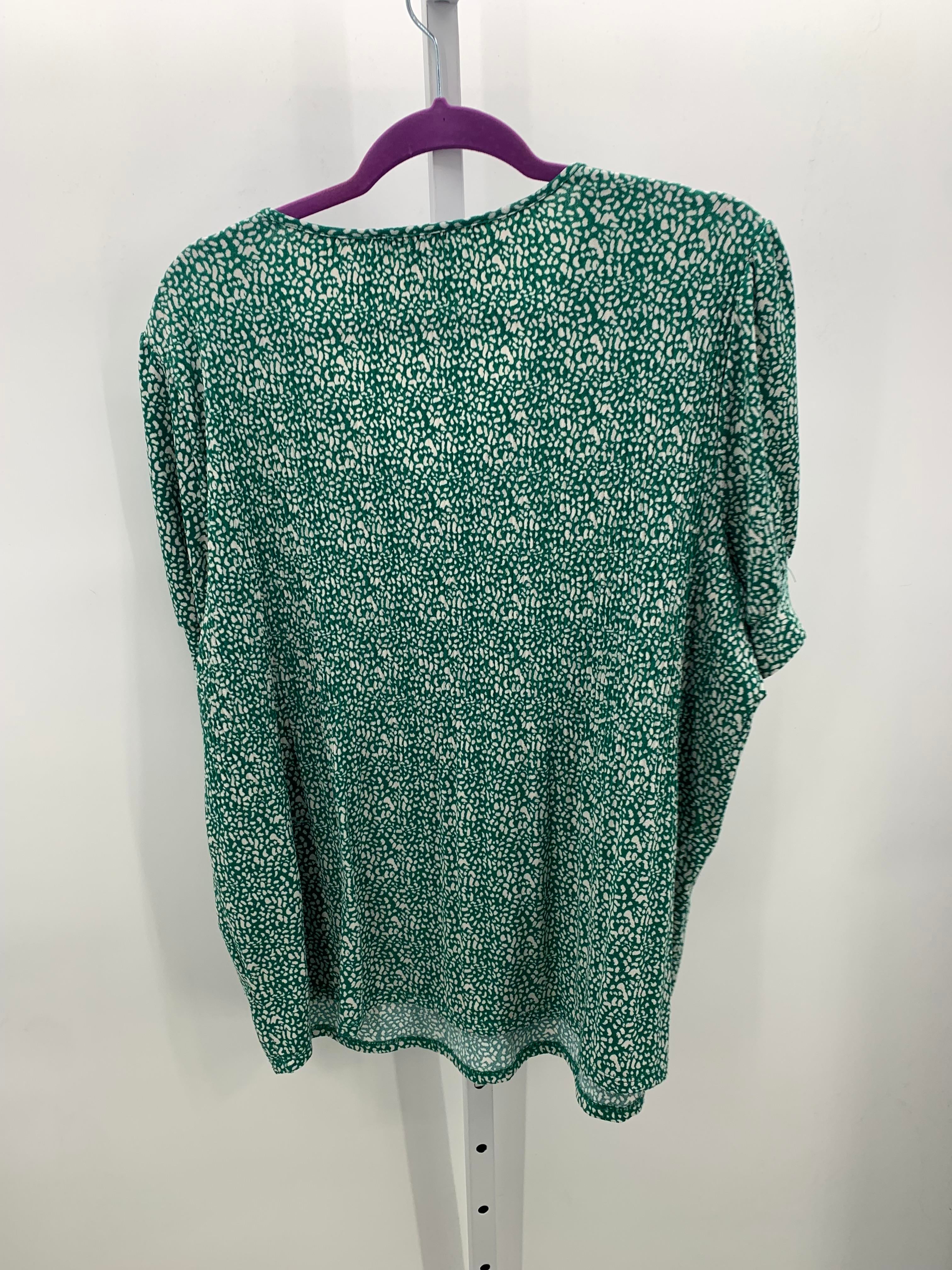 Adrianna Papell Size Extra Large Misses Short Sleeve Shirt