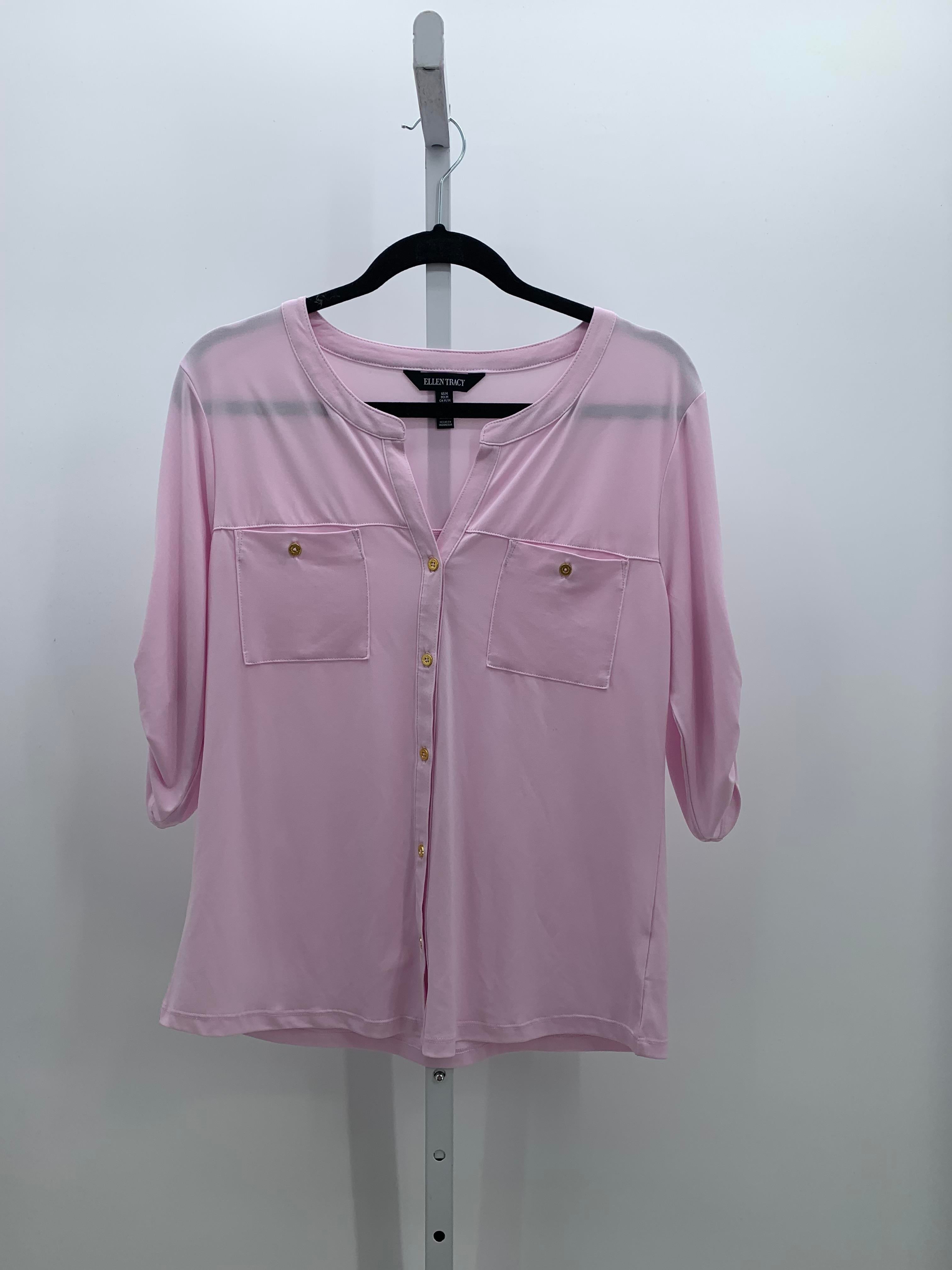 Ellen Tracy Size Medium Misses 3/4 Sleeve Shirt