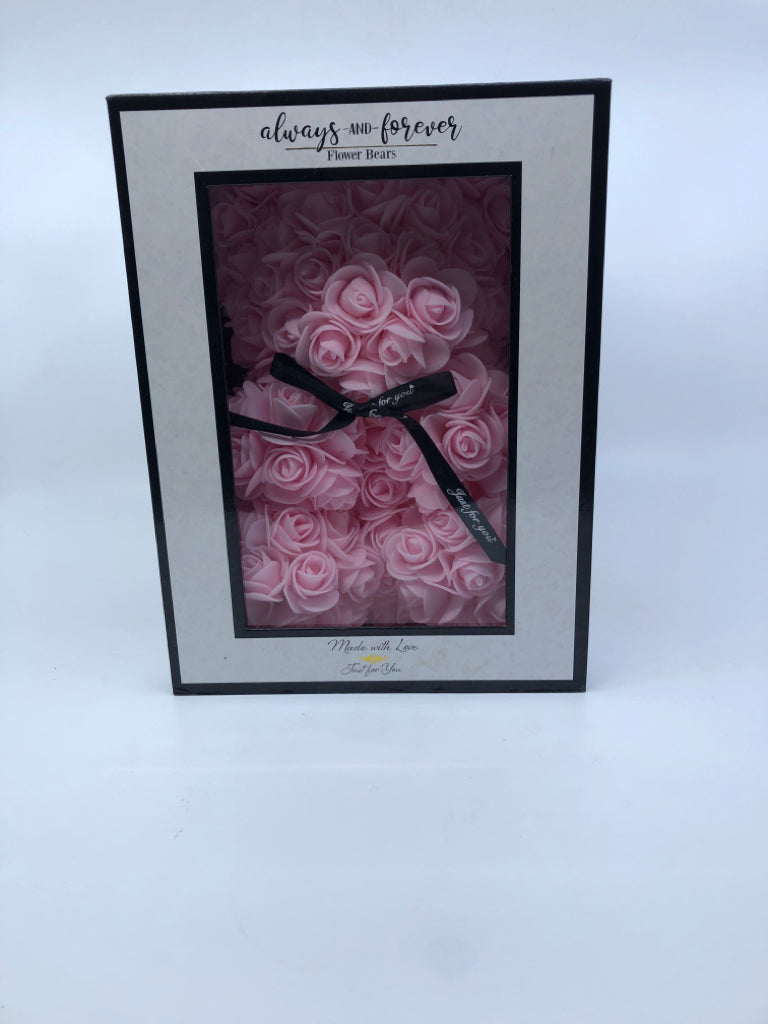 NIB PINK FLOWER BEAR