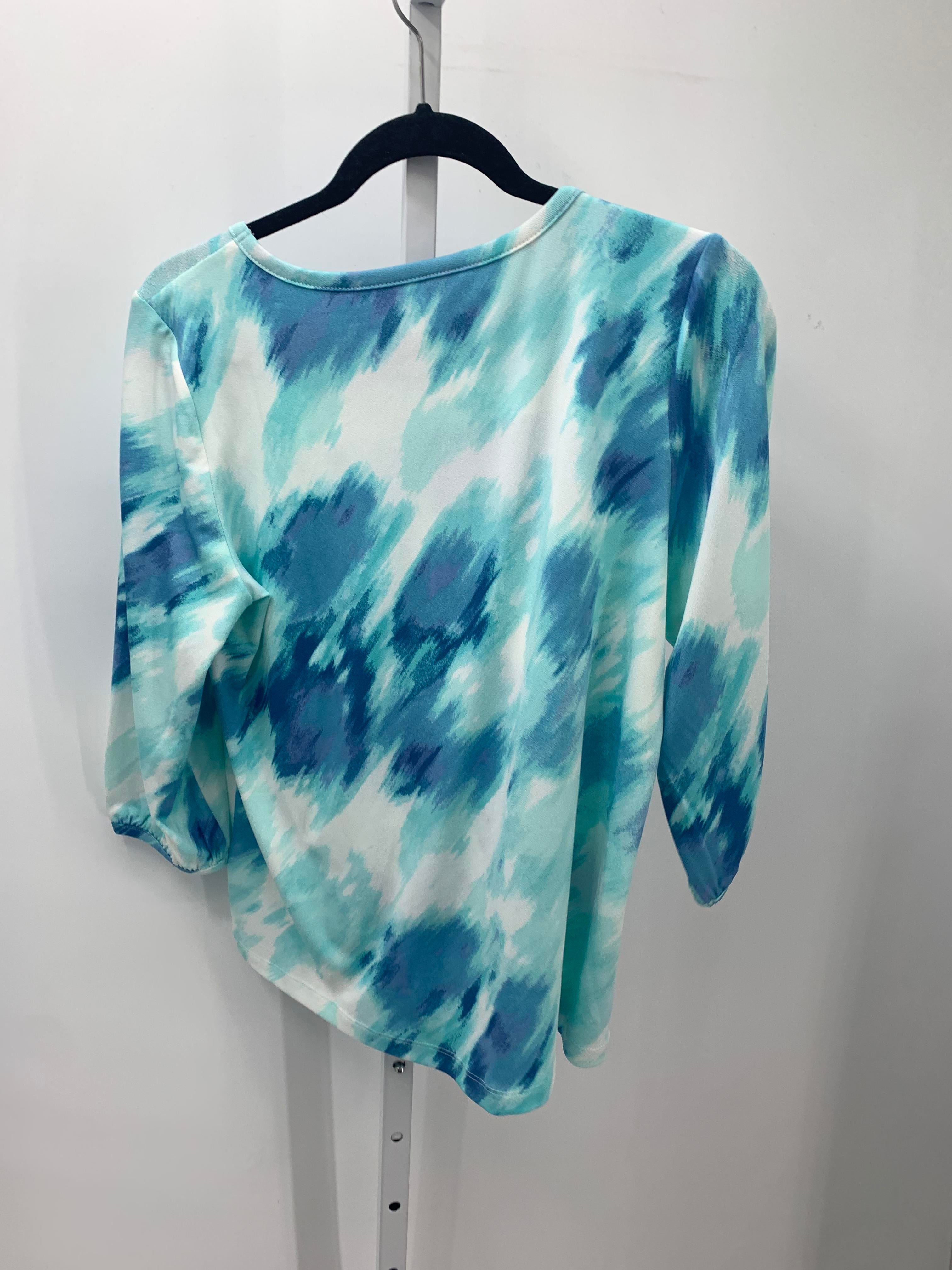 Jones New York Size Large Petite Petite 3/4 Sleeve Shirt