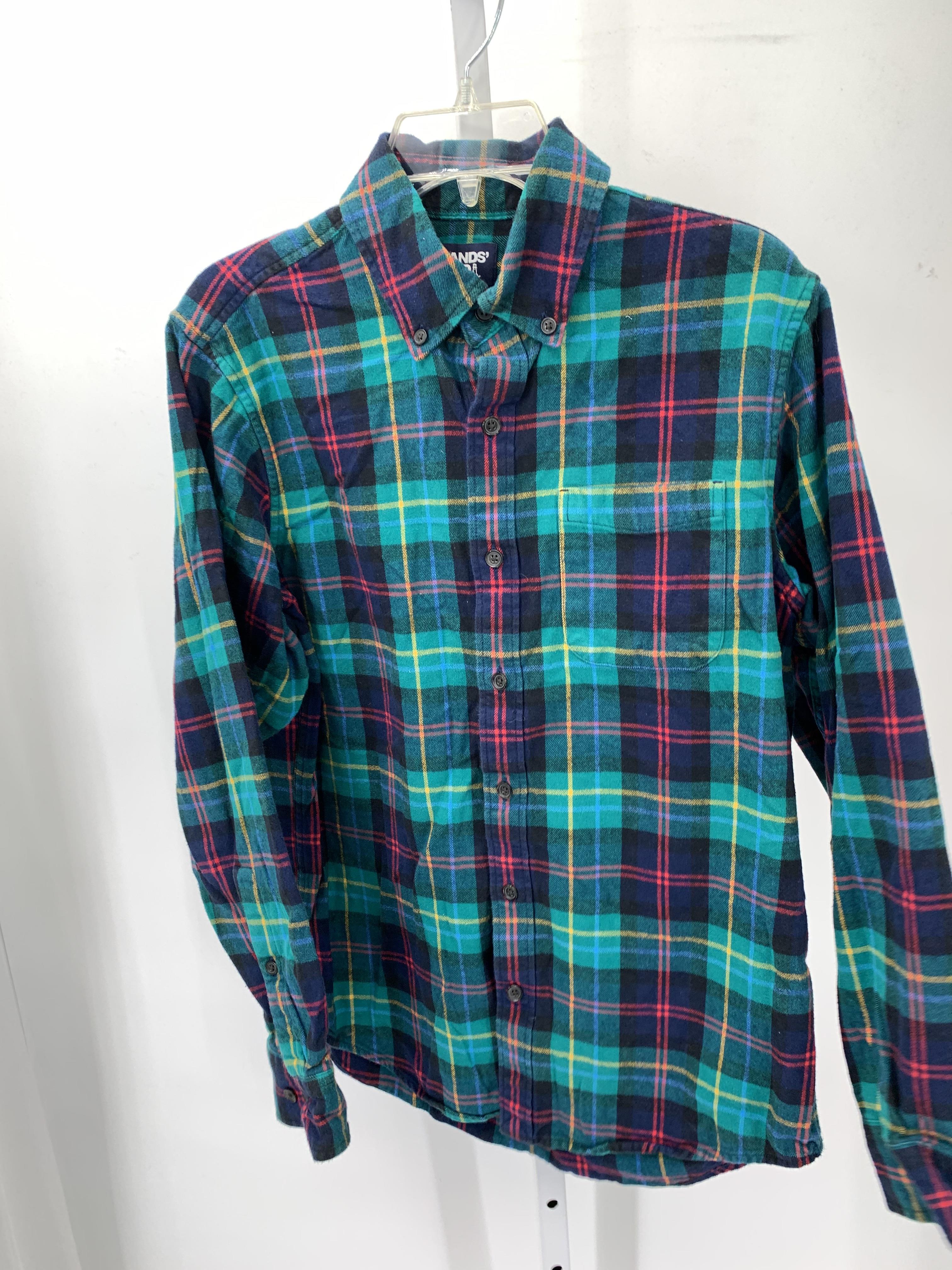 PLAID BTN DOWN