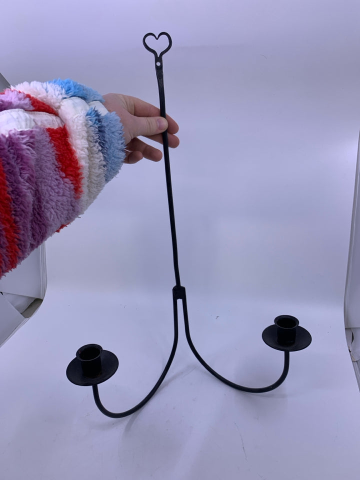 METAL DOUBLE WALL CANDELABRA.