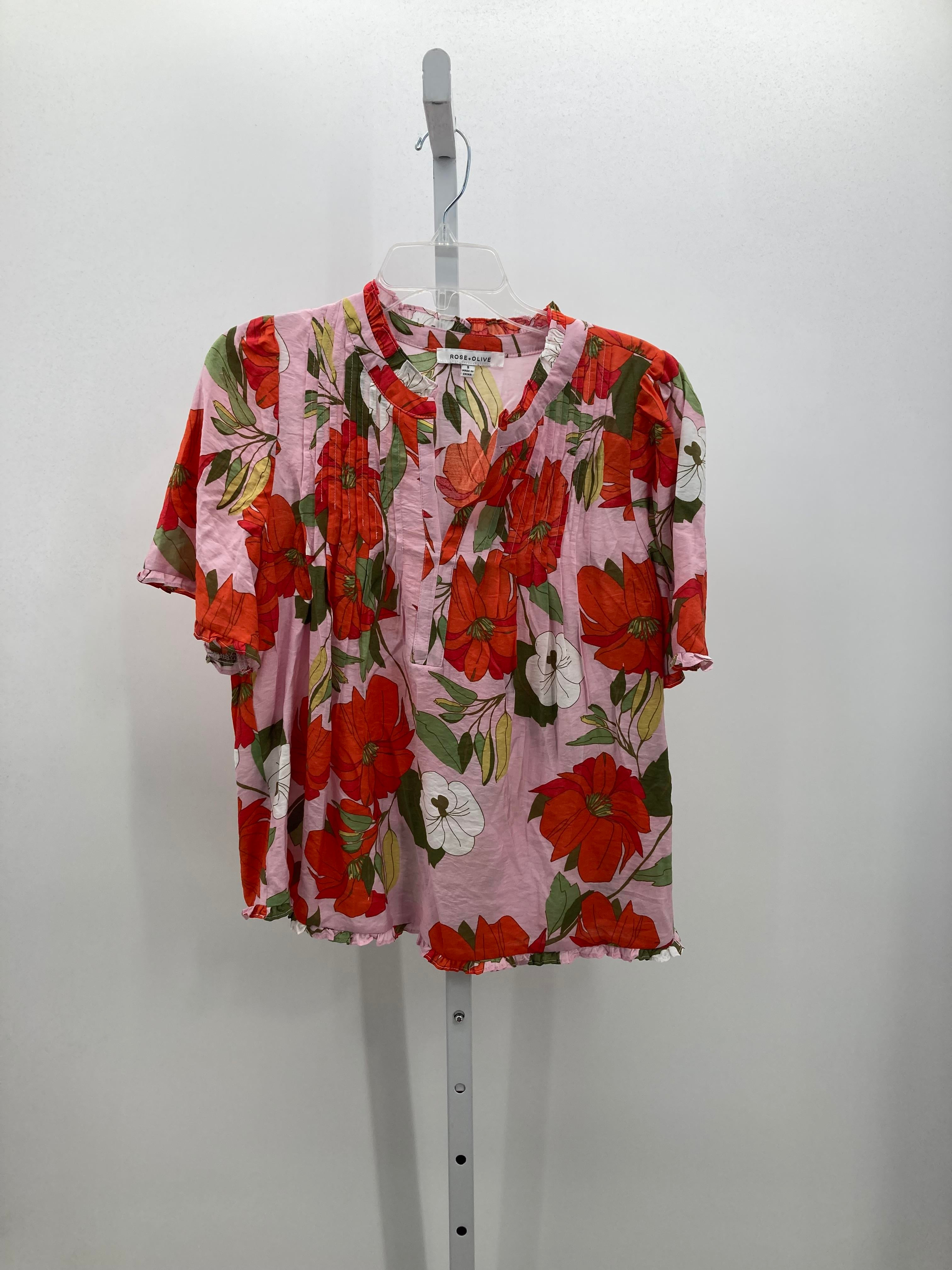Rose & Olive Size Small Misses Short Sleeve Shirt