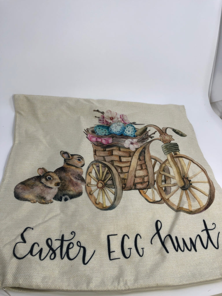 EASTER EGG HUNT PILLOW COVER.