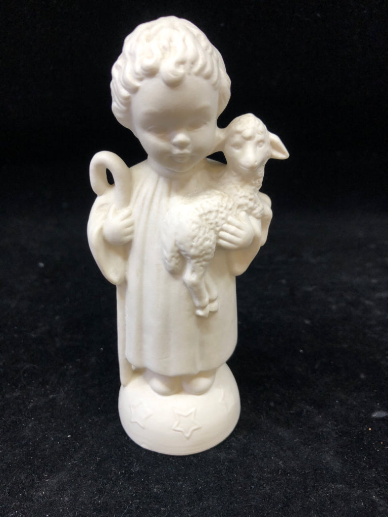 VTG BABY SHEPARD W/LAMB ON STAR GLOBE GOEBEL.