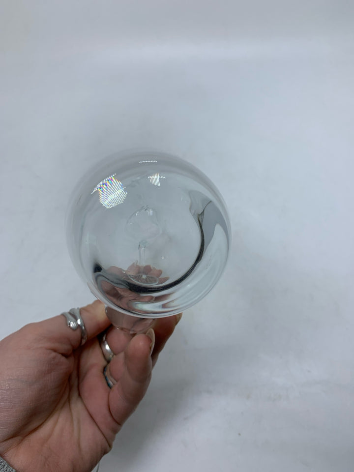 CLEAR GLASS HEAVY BOTTOM CREAMER.