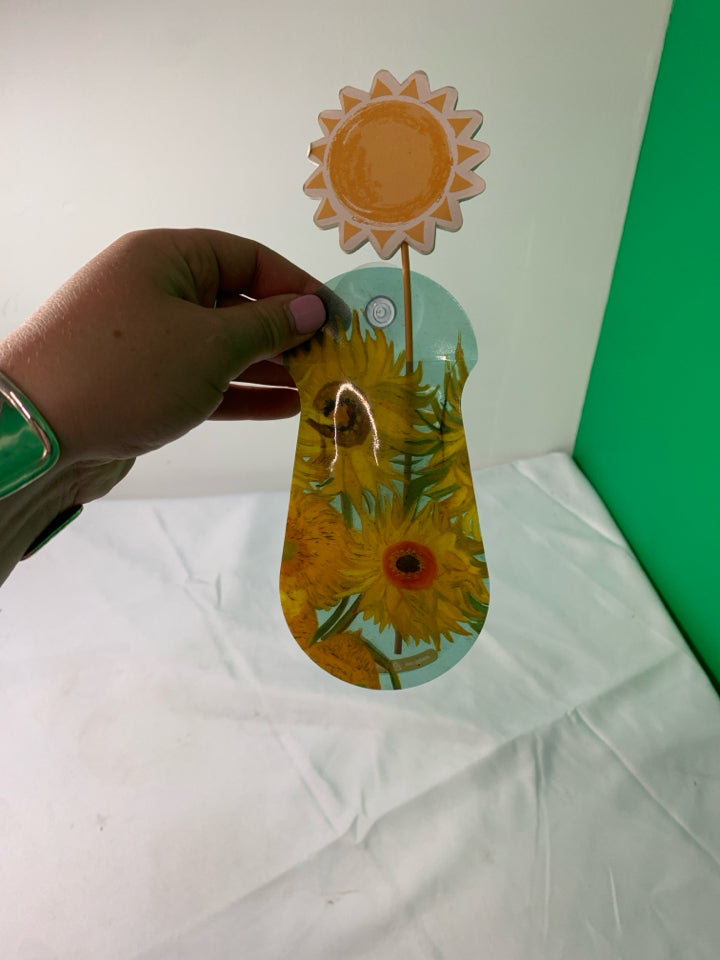 SUNFLOWER WINDOW VASE.