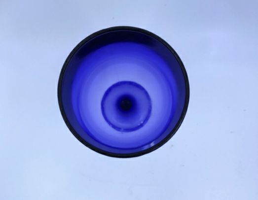 4 COBALT BLUE WINE GLASSES- EDDIE BAUER.