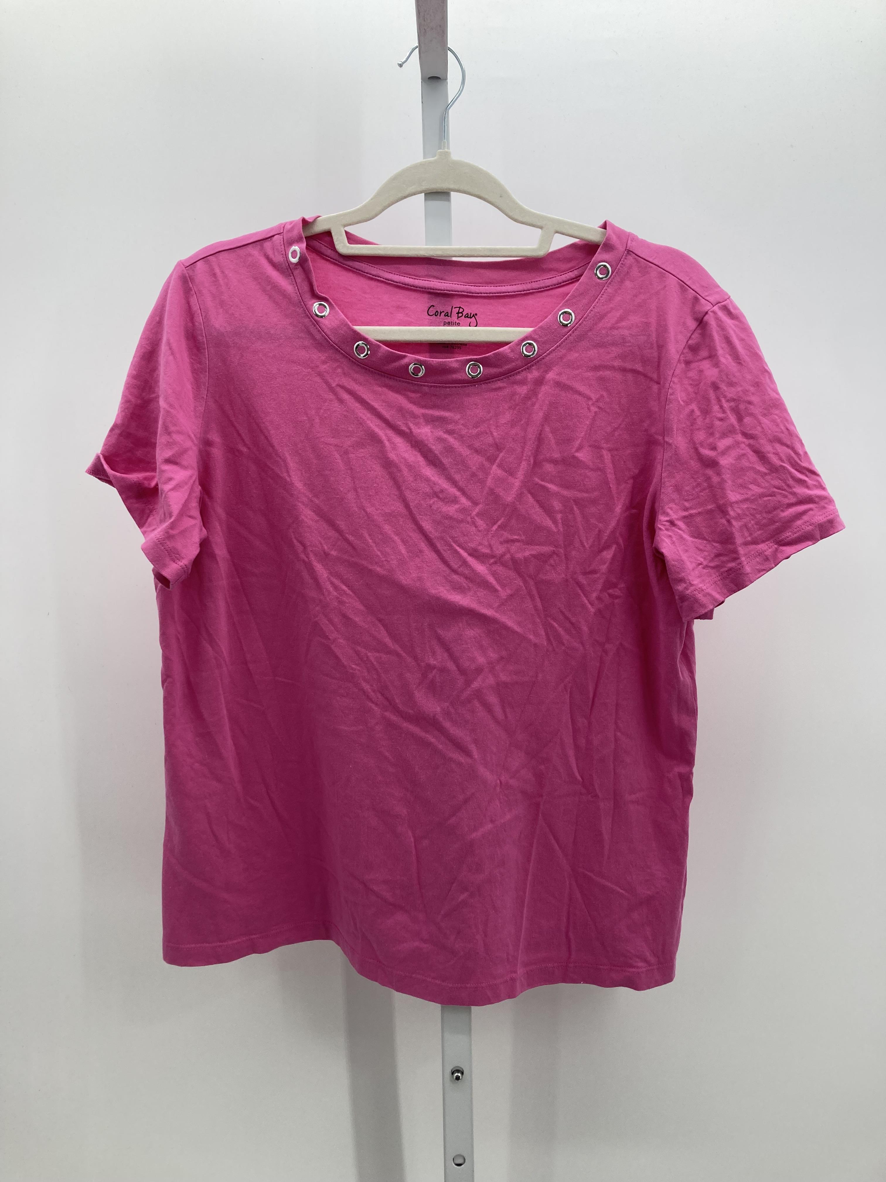 Coral Bay Size Large Petite Petite Short Sleeve Shirt