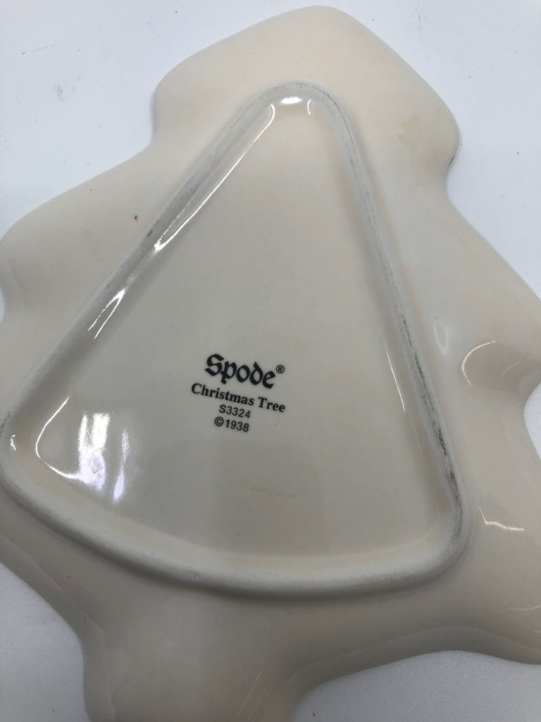 SPODE CHRISTMAS TREE SPOON REST.