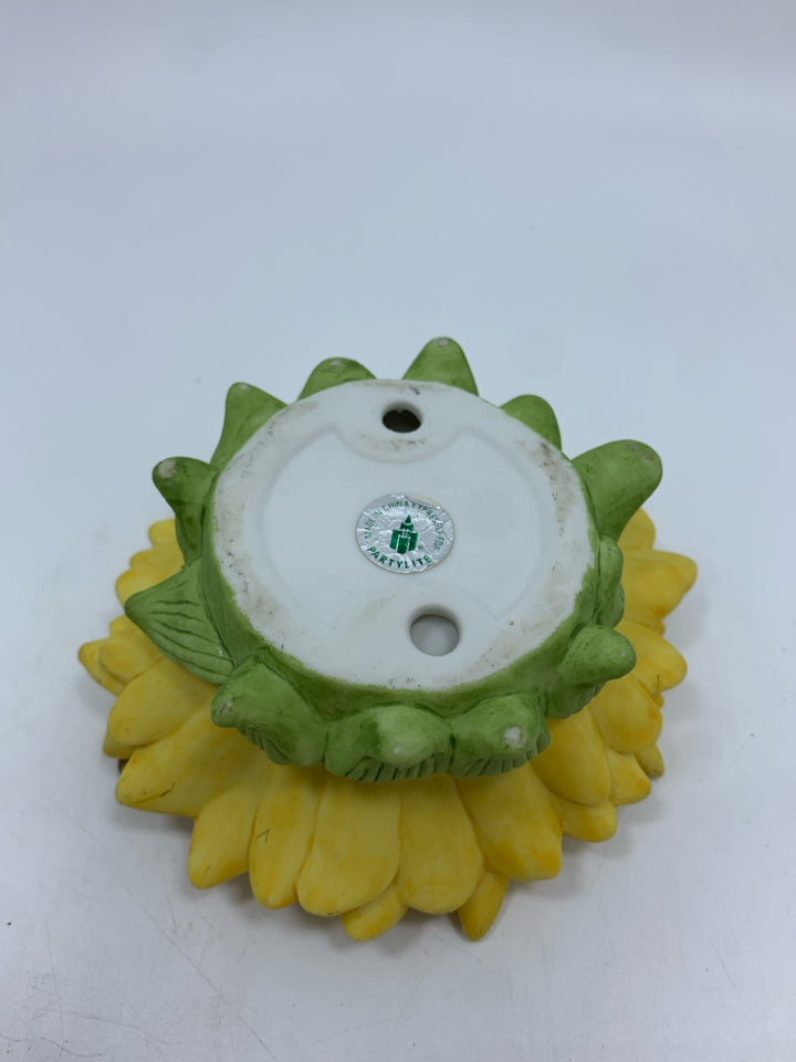 PARTYLITE SUNFLOWER TEA-LIGHT HOLDER.