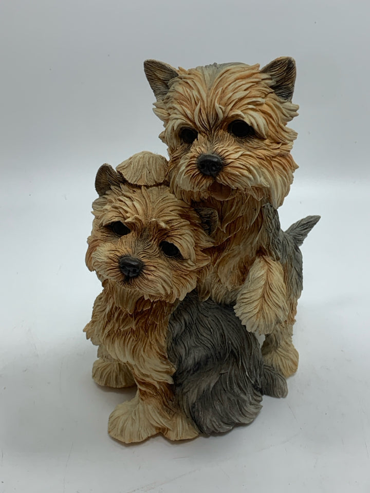 RESIN TERRIERS FIGURINE.