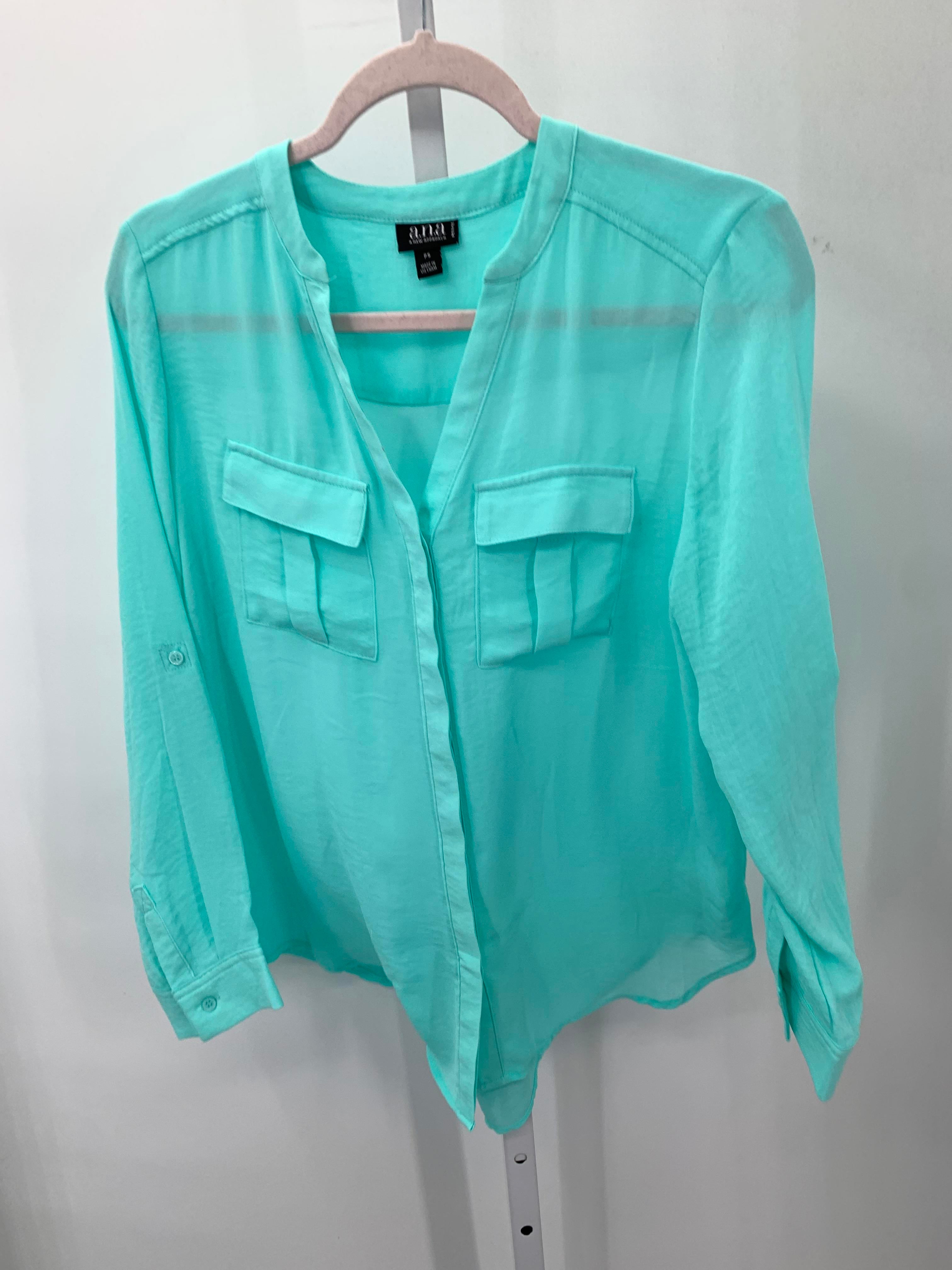 A.N.A. Size Small Petite Petite Long Sleeve Shirt