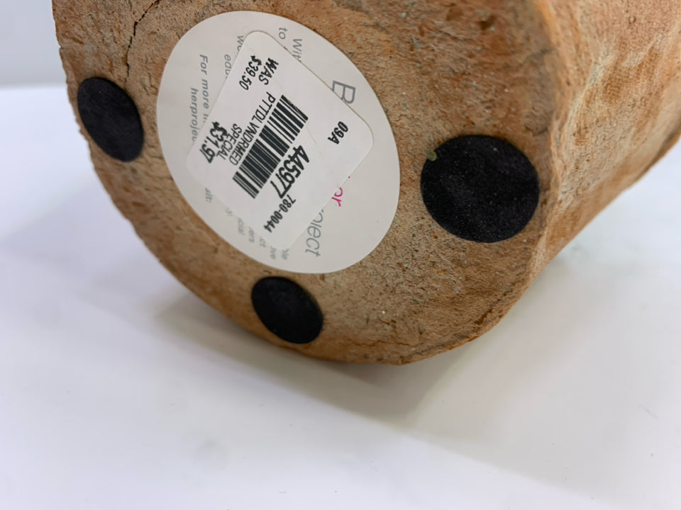 FAUX LAVENDER IN TERRACOTTA POT.