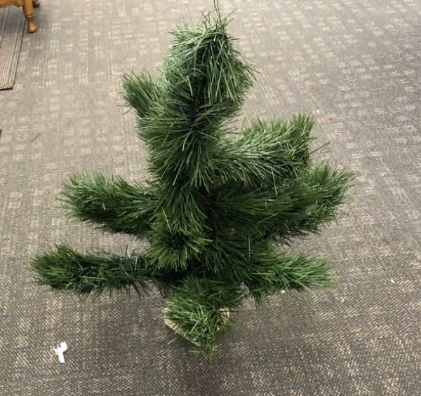 SMALL FAUX PINE TREE.