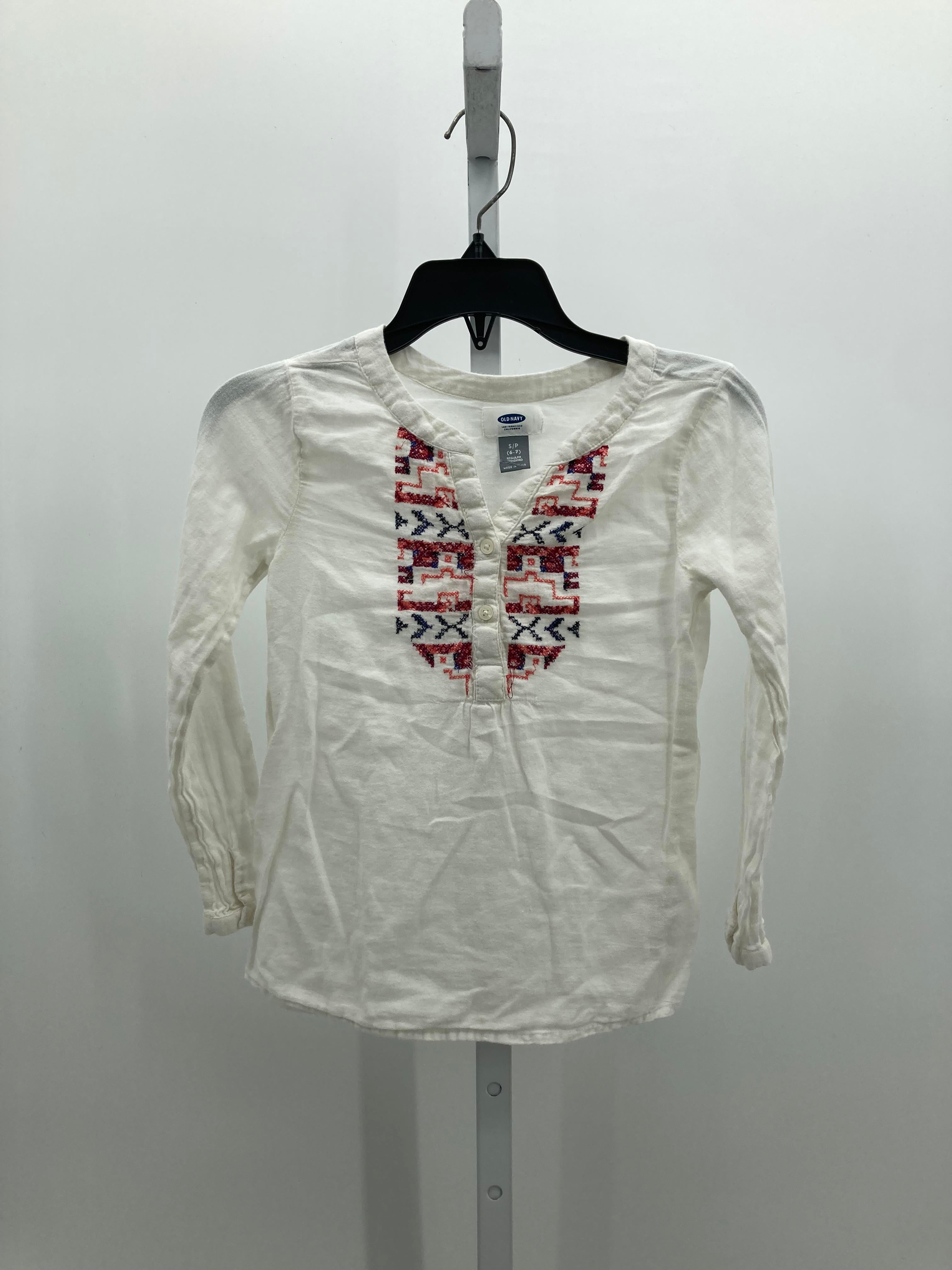 Old Navy Size 6-7 Girls Long Sleeve Shirt