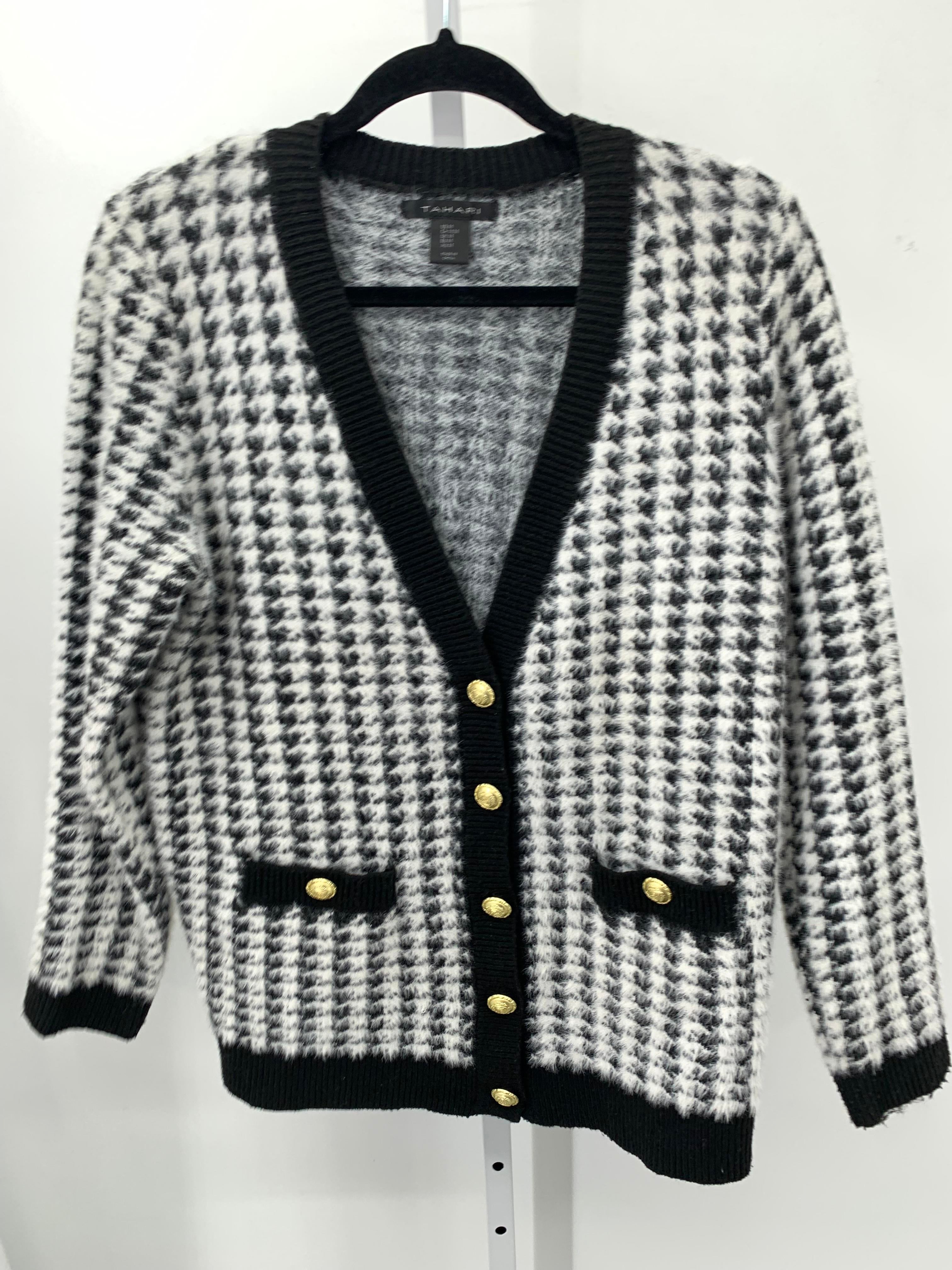 Tahari Size Medium Misses Long Slv Sweater