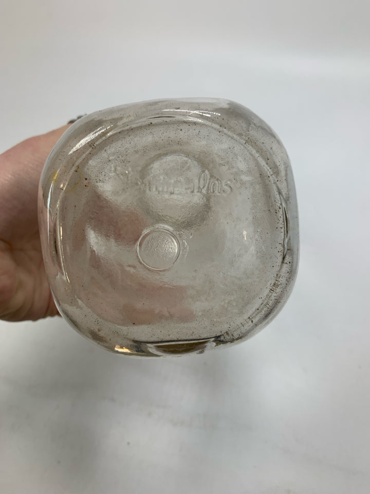 VTG WOODLAND GLASS BOTTLE EMPTY.