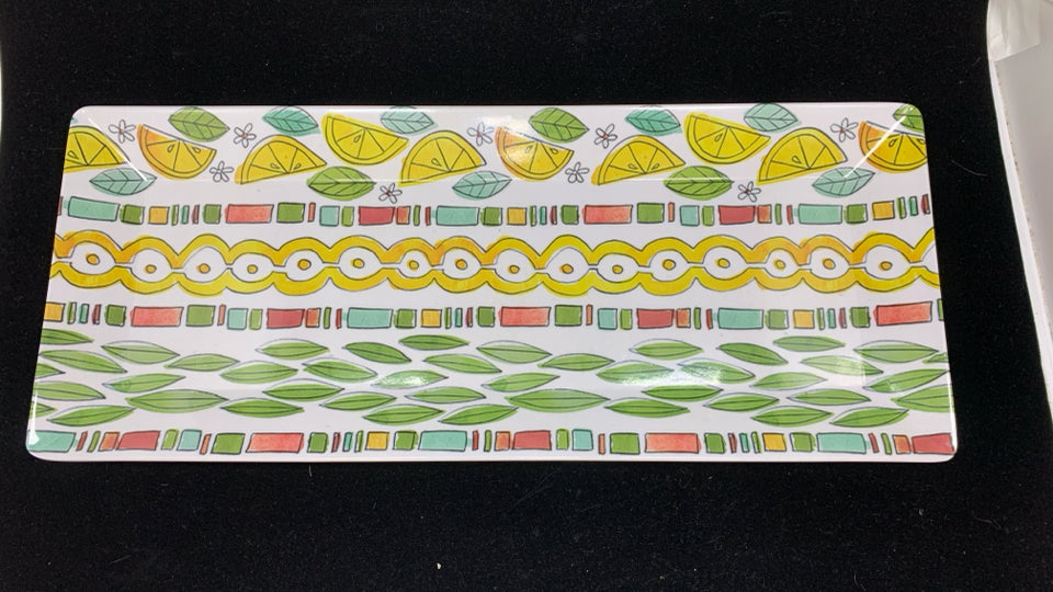 LEMONS RECTANGLE MELAMINE TRAY.