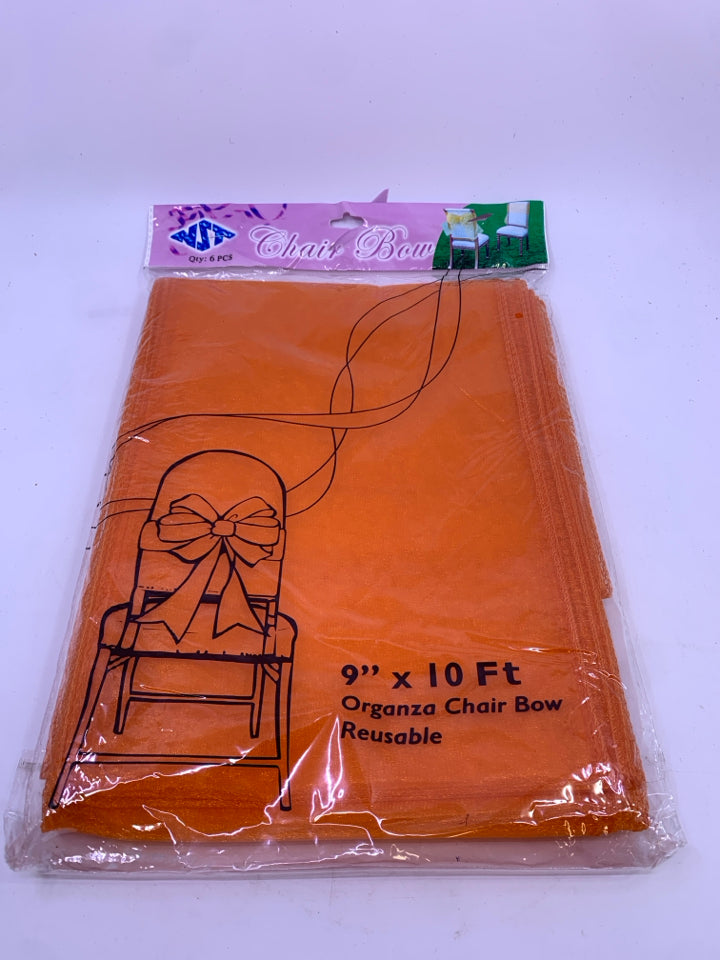 NIP ORANGE CHAIR BOW.