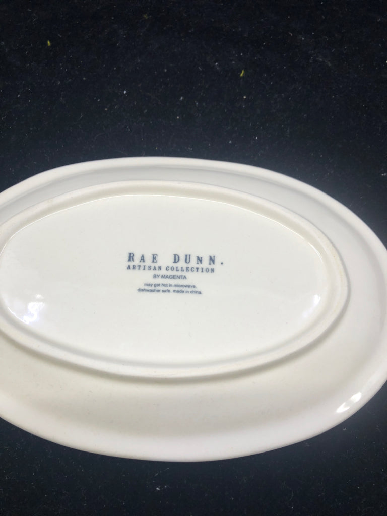 RAE DUNN OVAL "DINE" PLATE.