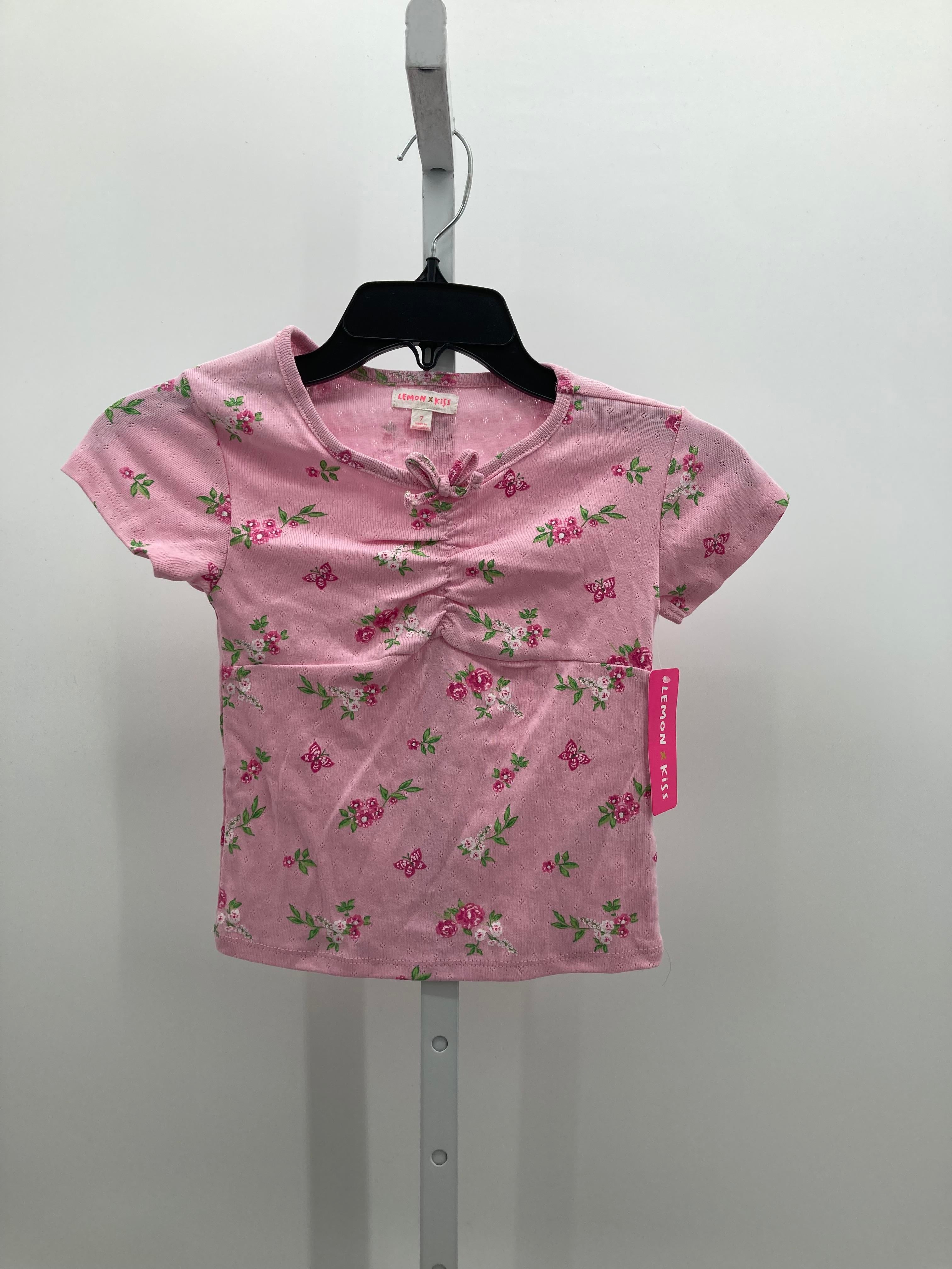 Lemon Kiss Size 7 Girls Short Sleeve Shirt