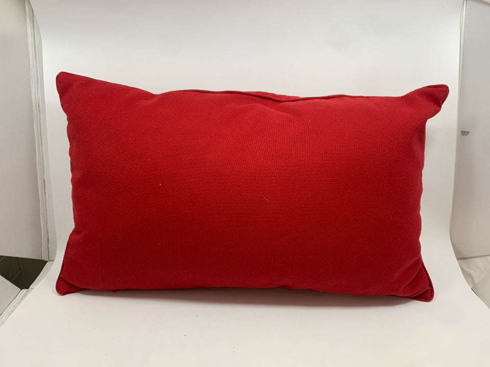 RED 'MERRY' PILLOW.