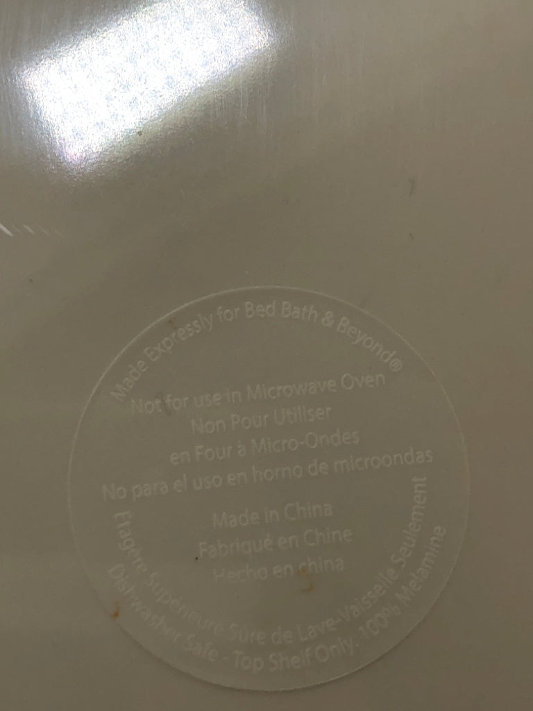 13PC MELAMINE GREY SPECKLED SVC FOR 4.