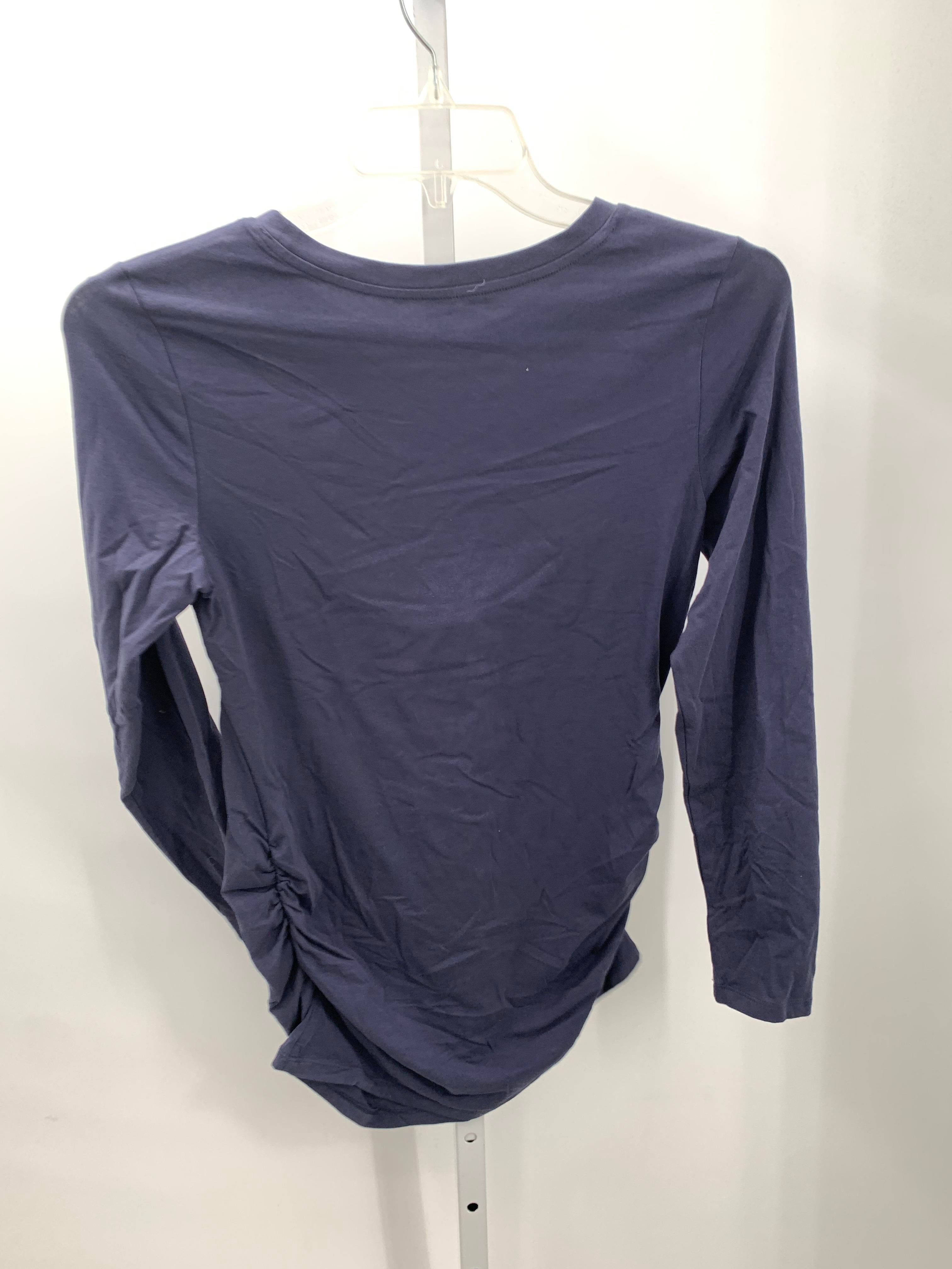 Old Navy Blue Size Medium Maternity Long Sleeve Shirt