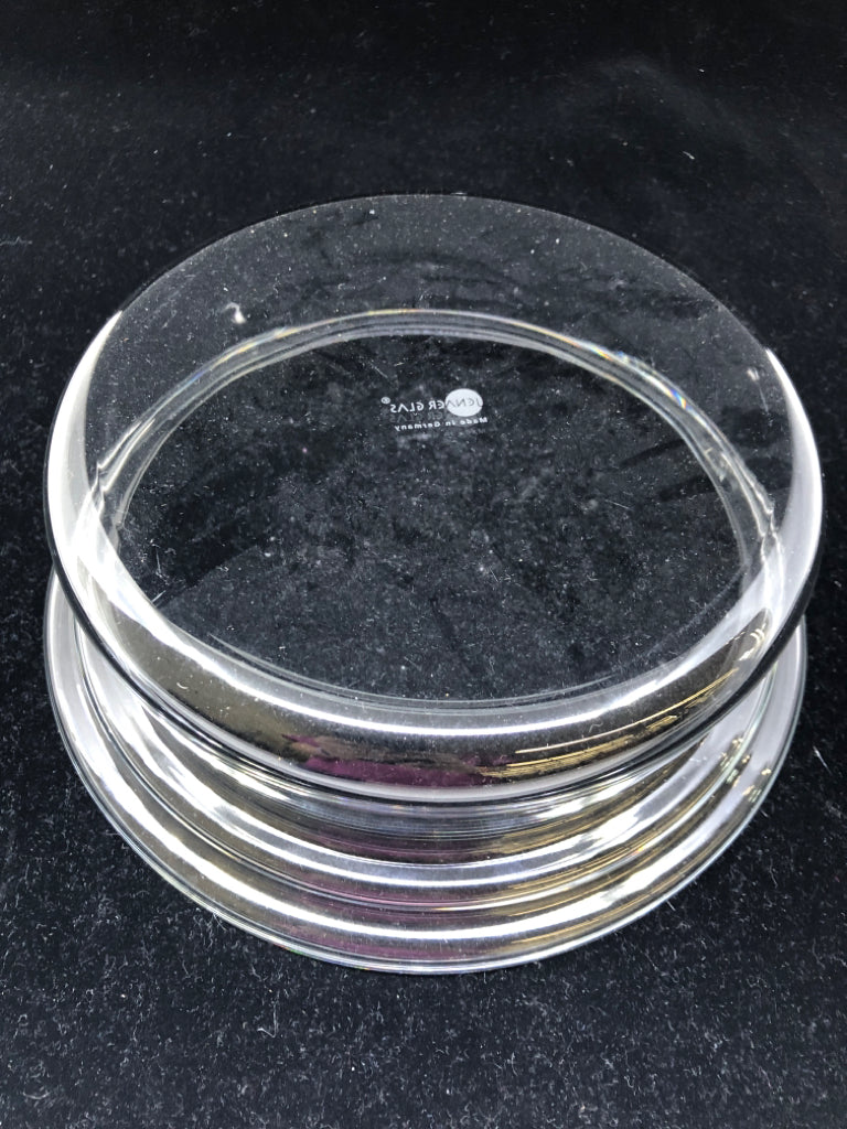 2 GLASS DELICATE NESTING BOWLS- JENAER GLASS.