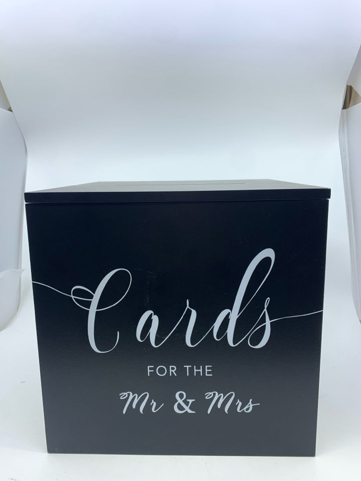 BLACK CARD BOX "FOR THE MR & MRS".