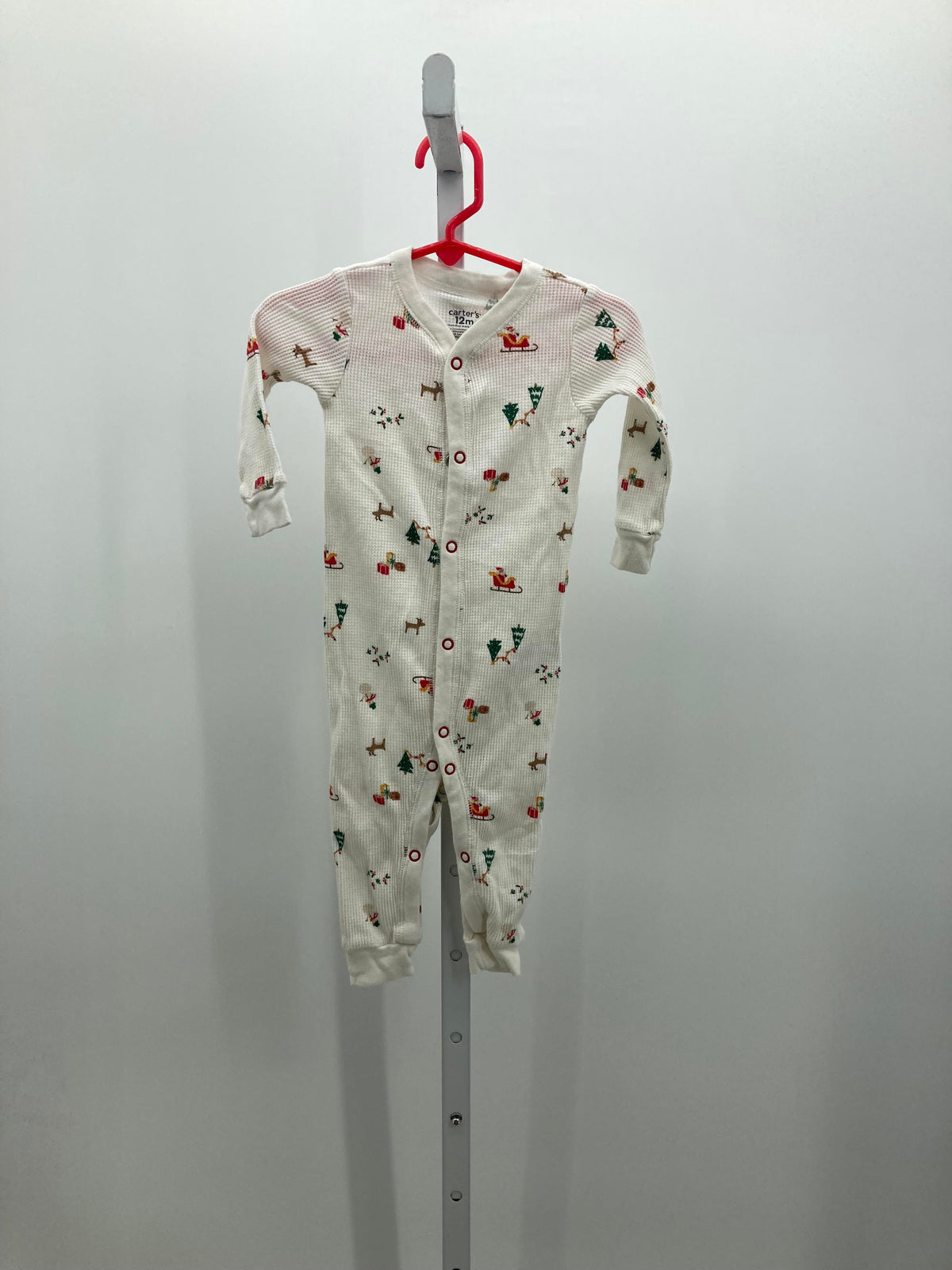 WAFFLE KNIT SLEEPER SANTA