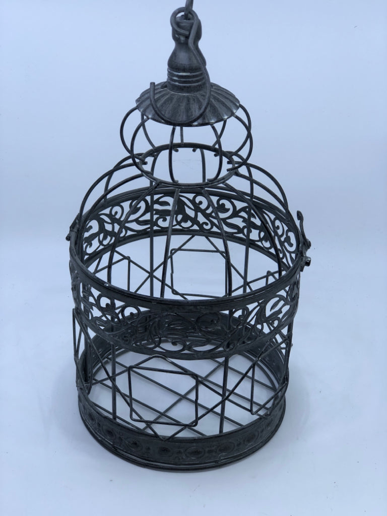 METAL DECORATIVE BIRDCAGE W CANDLE.