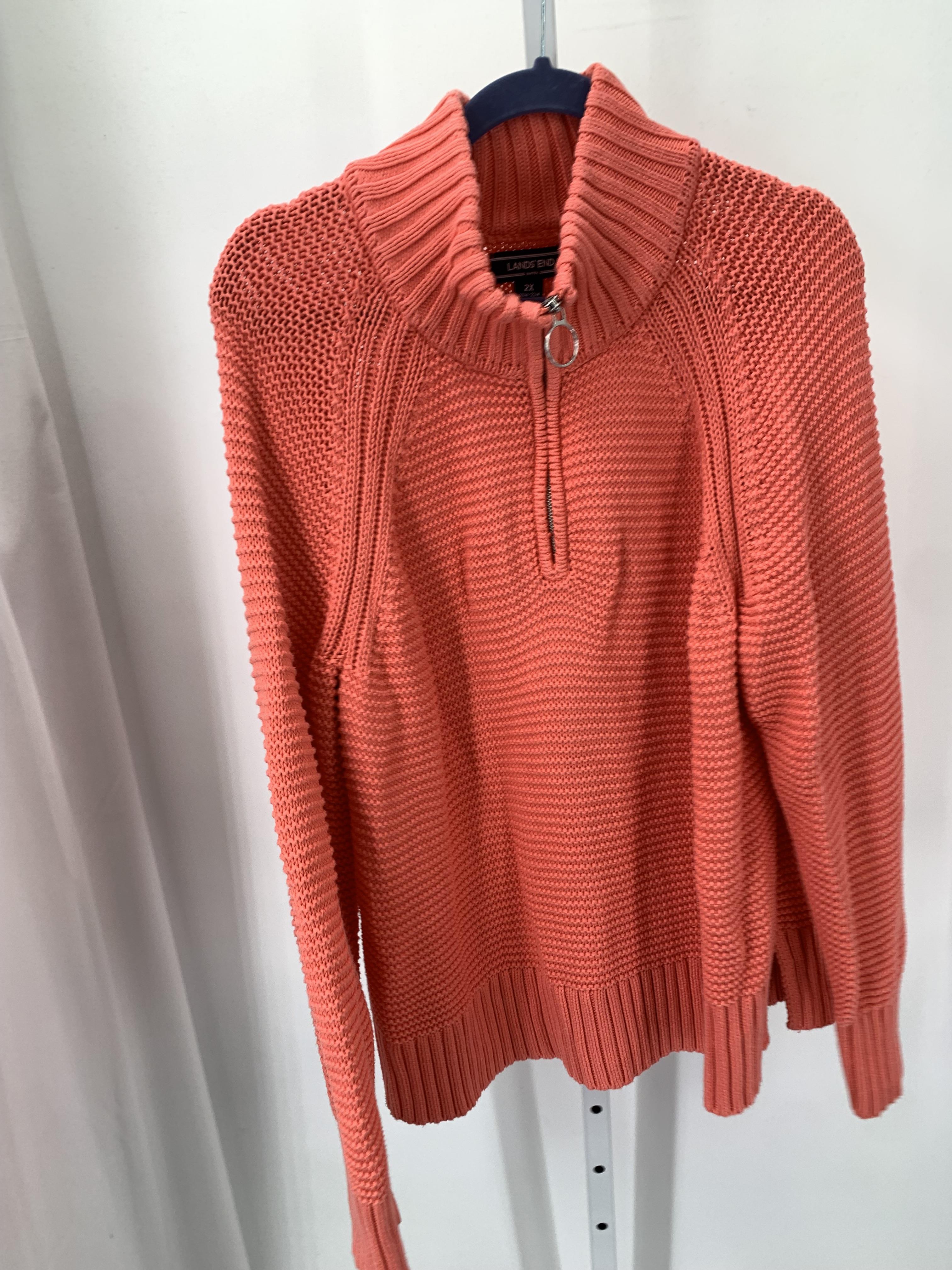 Lands End Size 2X Womens Long Slv Sweater