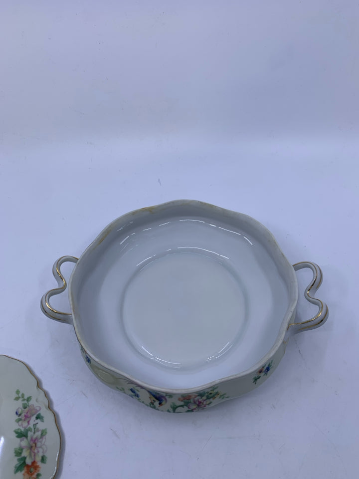 VTG ROUND SONGBIRD COVERED SERVER- HEINRICH & CO SELB.
