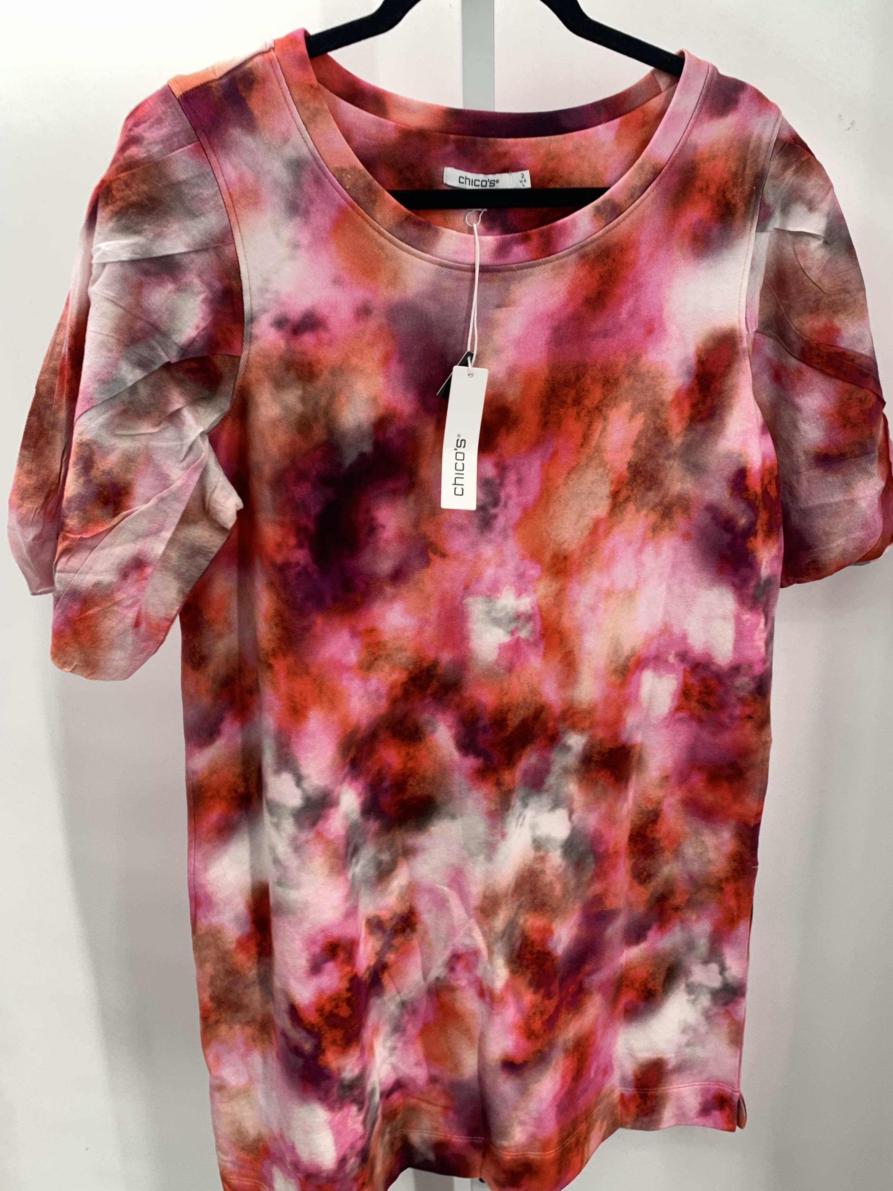 Chico's Size Large Misses Short Sleeve Dress