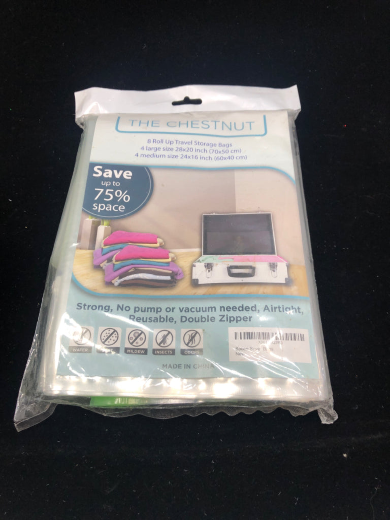 NIP 8 ROLL UP STORAGE BAGS.