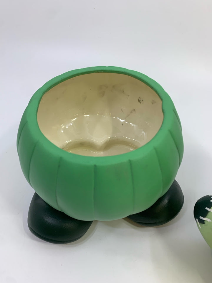 HAND-PAINTED LEPRECHAUN COOKIE-JAR.