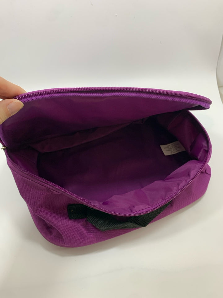 PURPLE FLORAL LUNCH BAG W/POUCH.
