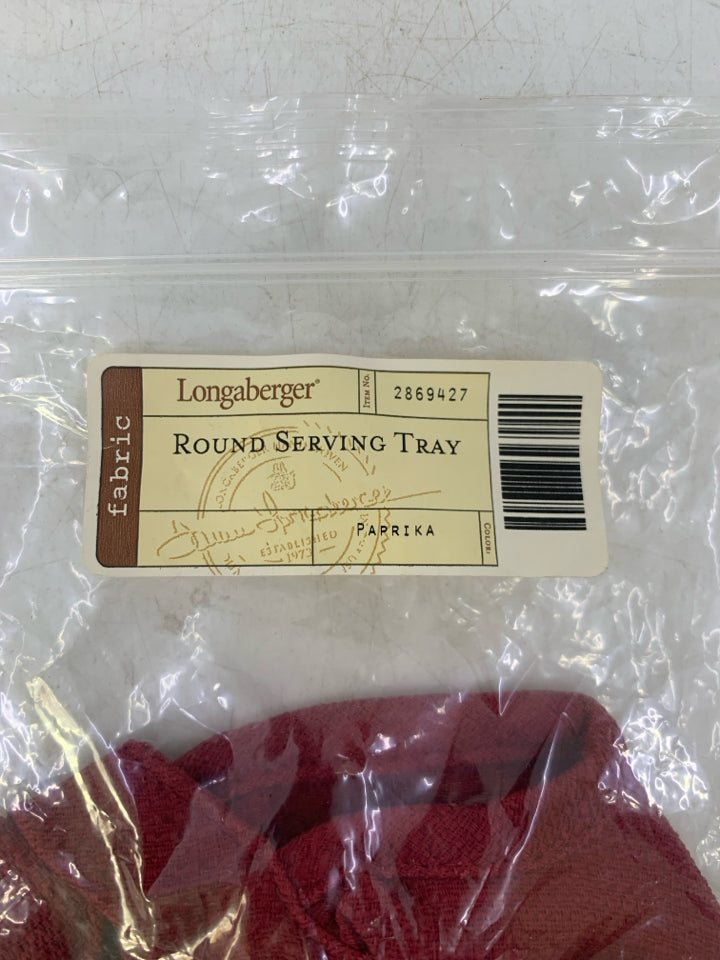 IP ROUND SERVING TRAY LINER COLOR PAPRIKA.