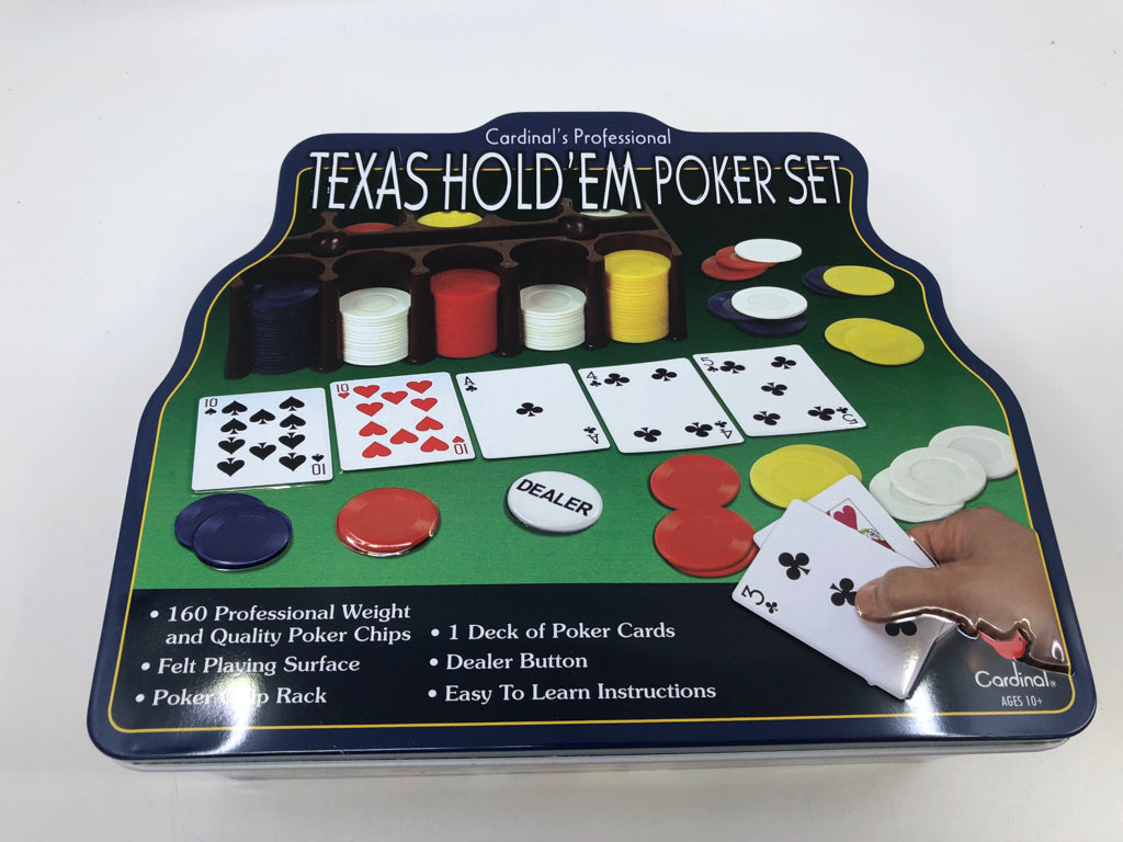 NIB TEXAS HOLD'EM POKER SET.