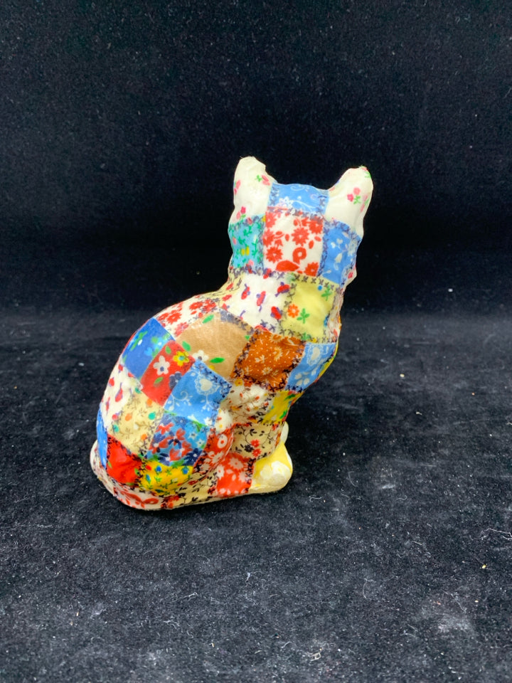 RESIN PATCHWORK PATTERN KITTY.