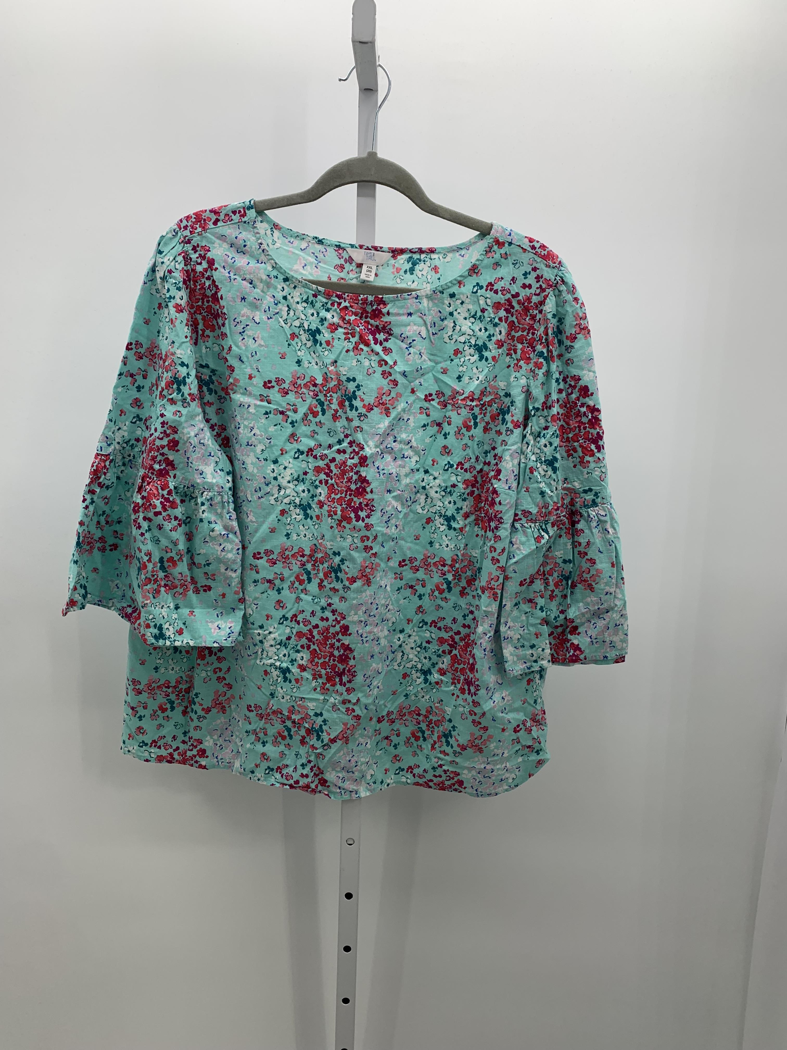 Time and Tru Size XXL Misses 3/4 Sleeve Shirt