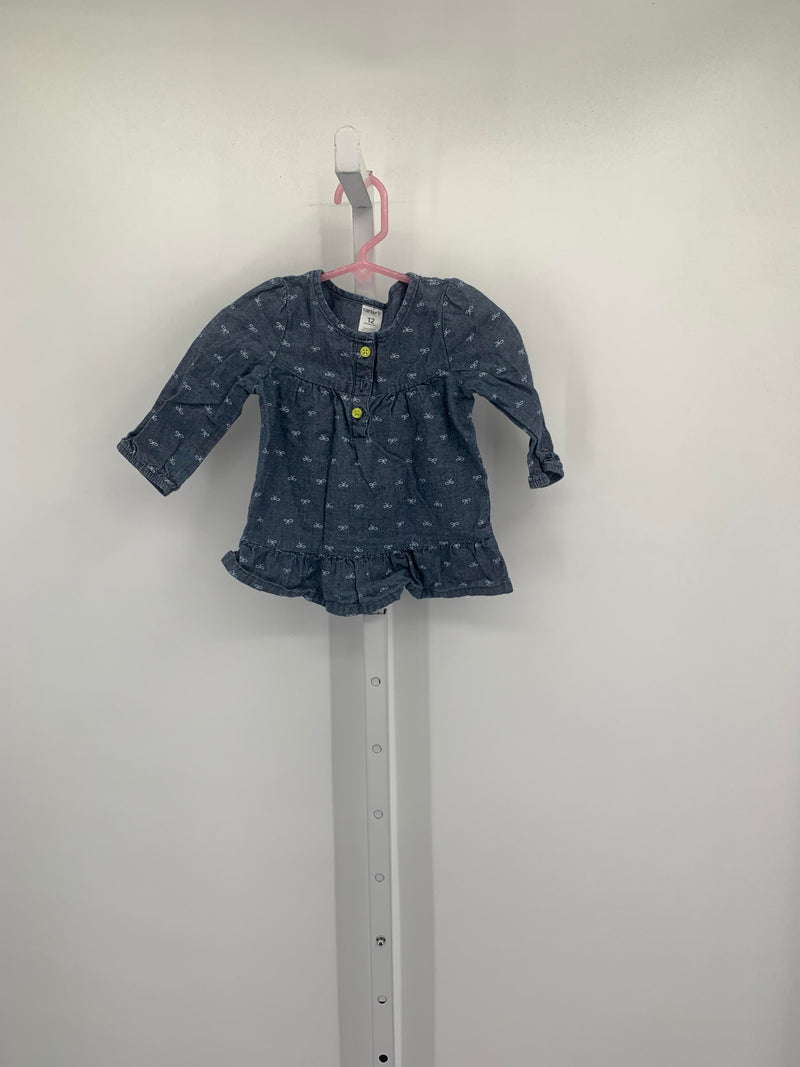 Carters Size 12 Months Girls Long Sleeve Shirt