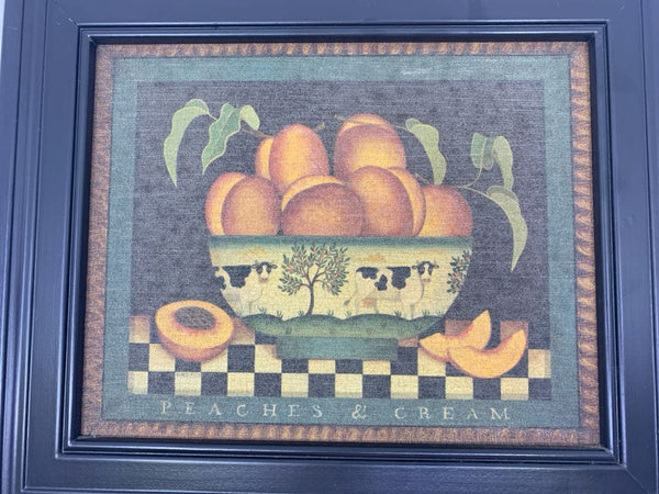 PRIMITIVE "PEACHES AND CREAM" WALL HANGING.