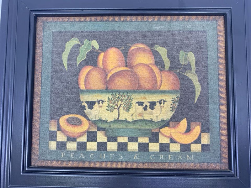 PRIMITIVE "PEACHES AND CREAM" WALL HANGING.