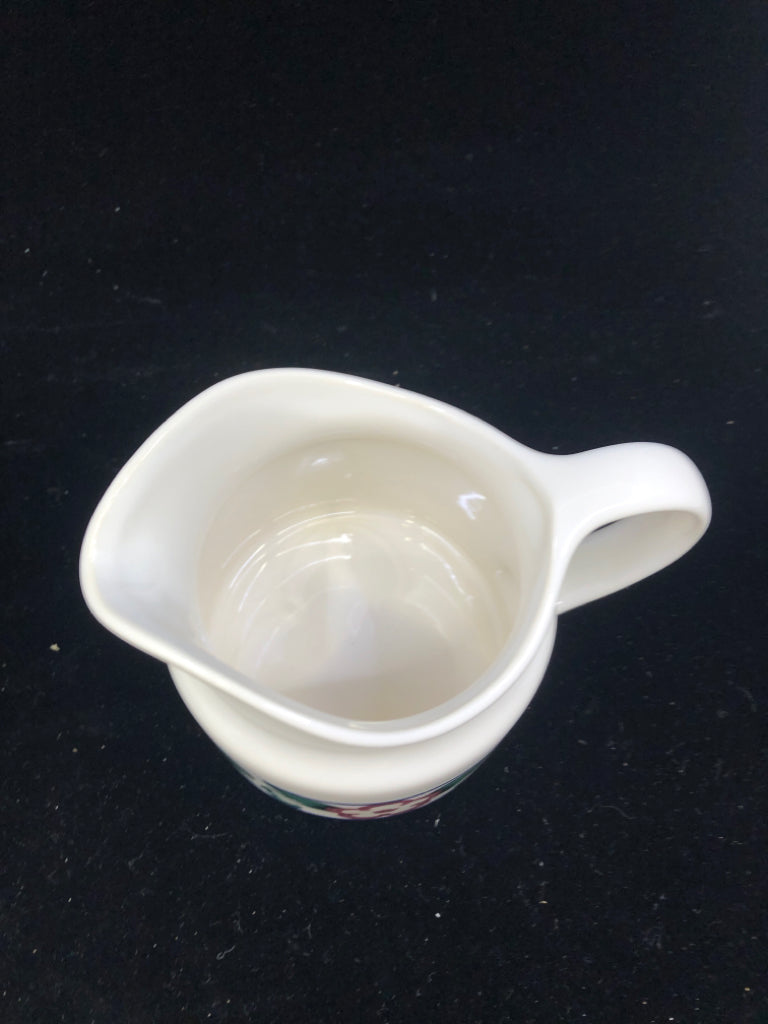 PFALTZGRAFF RED FLORAL GRAVY BOAT.